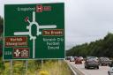 Police stopped the driver at the Thickthorn roundabout