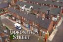 Emrhys Cooper was spotted on the Corrie set this week