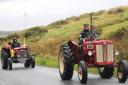 The tractor event continued despite the bad weather