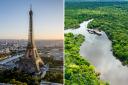 Paris and the Amazon Rainforest are two destinations Brits have travelled to because of how they feature in films