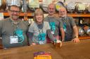 Norwich Beer Festival 2023 volunteers - L-R John Pettifer, Heather English, Bob Didwell and Peter