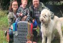 The Seabrook family at Dylan's grave. Picture: Seabrook family