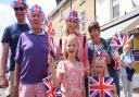 (L-R) Edward Robinson, Alan Mann, Aurelia Robinson, Elenor Robinson, Lilana Robinson and Gwen Mann celebrating the Queen Platinum Jubilee in Holt.