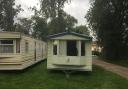 Static caravans outside of the car park of the Beauchamp Arms pub. Picture: David Hannant