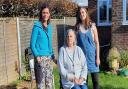 Yasmin Mulligan, with her mum, Lavinia Gossland and her twin sister Maymuna Best.