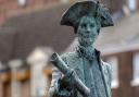 The statue of King's Lynn's seafaring son, Captain George Vancouver