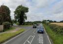 The junction between the A146 and Mill Road near Holverston, Norfolk.