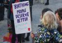 A March with Midwives vigil taking place outside The Forum in Norwich in November 2021. Picture: Danielle Booden