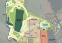 Early plans for Caistor St Edmund development, including country park, 180 homes and primary school