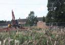 Some of the walls of new homes being built on the Festival Park site being developed off Dereham Road in Easton by Persimmon Homes Anglia