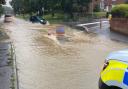 Roads in Haverhill have flooded due to heavy rain.