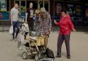 Great Yarmouth's Puppet Man, ahead of the curve back in March 2020 adopting a mask as he entertained some weeks before they became commonplace on Britain's streets.