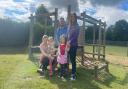 Michael Scothern, one of the volunteers for Margaret Harker Hall in Blofield, with Laura Long, Blofield Preschool manager (on the right) and Jacquelyn Griffith, who is a parent and helps fundraise for the hall and surrounding grounds