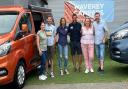 (from left) Helena and Dave Cressey, Zeena and James Hodds, and Tracy and Brian Cressey