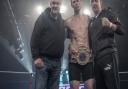 New WKO English 79kg pro K1 champion Dean Pattinson with Contenders promoter Steve Newman, left. Picture: BRETT KING