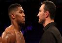 Anthony Joshua (left) faces Wladimir Klitschko at Wembley Stadium