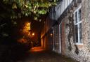 The shadow of the Gildencroft Bogey at the Gildencroft tudor cottages near St Augustines Street. Picture: DENISE BRADLEY