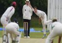 East Anglian Premier League cricket Swardeston ( batting ) against Great Witchingham - bowler Jimmy Hale.Photo:Steve Adams