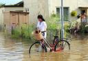 Flash flooding in Newport Road, Hemsby, June 2014.  Picture: James Bass