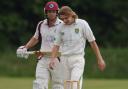 East Anglian Premier League cricket Swardeston ( batting ) against Great Witchingham - bowler James Spelman.Photo:Steve Adams