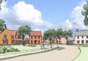 An artist's impression of the proposed 272-home development off Smee Lane in Great Plumstead, to be built by Orbit Homes