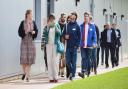 Broadland Food Innovation Centre manager Sarah Pierce (left) leads a tour of visitors around the new building on the Food Enterprise Park at Easton