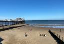 Cromer beach on a sunny October weekend