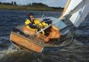 Sail on Bootlegger at an event to celebrate its 100th birthday on the Norfolk Broads