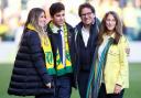 Mike and Mark Attanasio (centre left and right) at Carrow Road