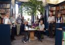 Tracy Kenny, front centre left, director and co-founder, with the Kett's Books team at their new Market Place home in Wymondham