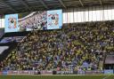 Four arrests have been made after tensions boiled over among some travelling fans after Norwich City's 1-1 draw at Coventry