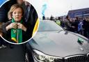 Delia Smith's car was attacked by flares and beer cans at today's derby in Ipswich