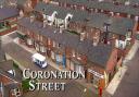 Emrhys Cooper was spotted on the Corrie set this week