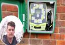 A Costessey councillor has condemned the reckless vandalism of a community defibrillator