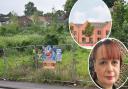 A derelict parcel of land in Drayton Road could be transformed into a care home after more than 20 years of waiting. Inset: Councillor Chrissie Rumsby