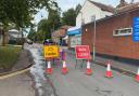 A burst water main is causing disruption