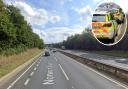 A car was driving down the wrong side of the A47 near Thickthorn