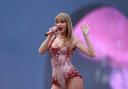 Taylor Swift performing on stage at the Aviva Stadium in Dublin during the Eras Tour (Liam McBurney/PA)