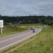 Fakenham Road where the proposed Western Link route would join just before the roundabout. Picture: Daielle Booden