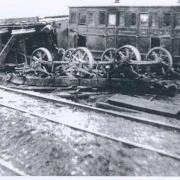 The aftermath of the 1863 train crash on the Hunstanton to King's Lynn line in which six people died and up to 30 were injured