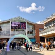 Shoppers return to Chantry Place in Norwich where restaurants have increased their outdoor space as lockdown restrictions lift.