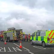 Four people were taken to hospital following a crash on the A47 near Acle.