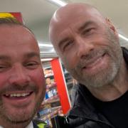 Security guard Gary Middleton was among those who met John Travolta at Morrisons supermarket in Fakenham, Norfolk.