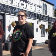 Landladies of The Brickmakers in Norwich, from left, Pam South, Emma Rose and Charley South, who can now finally reopen the venue Picture: DENISE BRADLEY