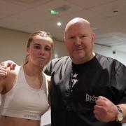 Trainer Graham Everett with Emma Dolan