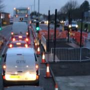 Traffic is building across the county this evening, with delays in Norwich and on the A47. File photo of Great Yarmouth roadworks.