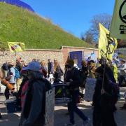 Extinction Rebellion Norwich protestors marching against the Police and Crime Bill on Saturday (April 17).