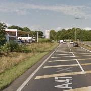 The roundabout on the A47 near Cucumber Lane in Brundall