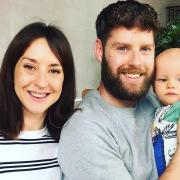 Edward (centre) with his sister Kate and her son Eric