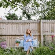 Lizzie Fox of The Rose Press Garden in her own garden at home